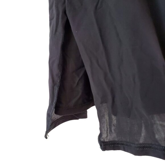 VASSARETTE Half Slip Women's Medium Black Satin & Lace Nylon Stretch Waistband - Picture 4 of 6